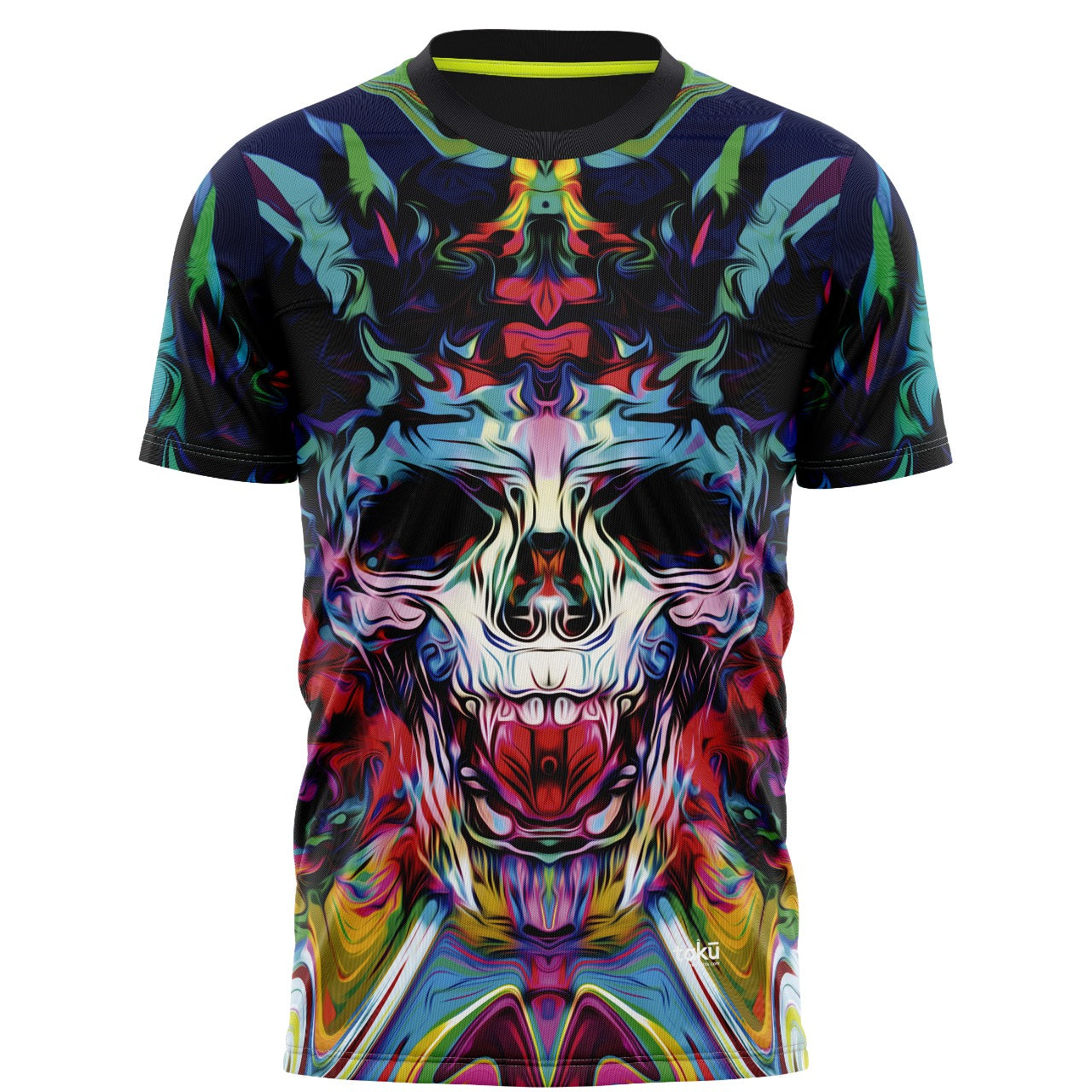 Playera Full Print Taku 138 Calavera colors